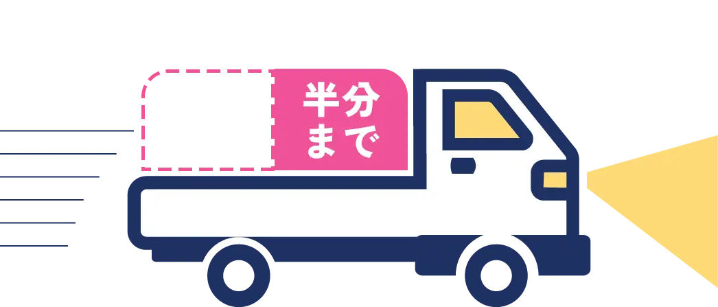 Sサイズの積載イメージ